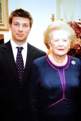 Liberal MP for Kew Tim Smith with the late Margaret Thatcher.
