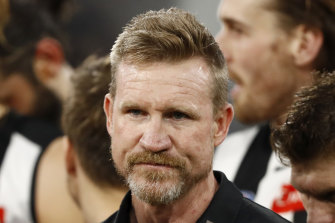 Magpies coach Nathan Buckley.