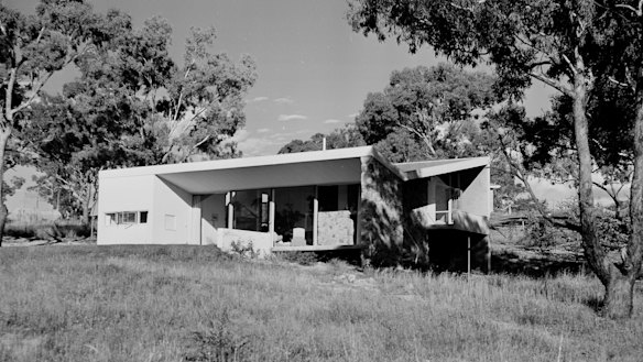 Bowden House in Deakin, pictured in 1956, was the first building designed by Harry Seidler outside Sydney.