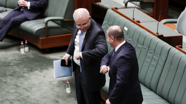 Australian Prime Minister Scott Morrison and Treasurer Josh Frydenberg.