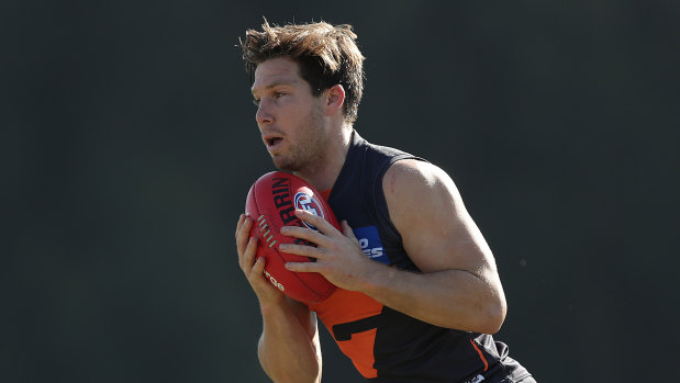 Toby Greene will notch up his 150th AFL game against Port Adelaide on Sunday.