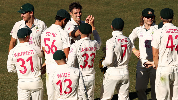 Australia require eight wickets to take a 2-1 series lead.