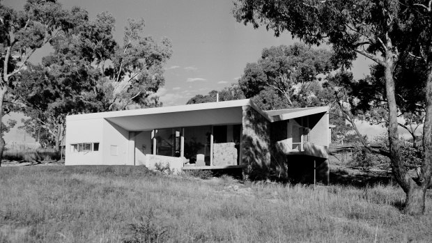 Bowden House in Deakin, pictured in 1956, was the first building designed by Harry Seidler outside Sydney.