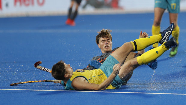 The Kookaburras overcame a disappointing semi-final loss to the Netherlands on Saturday (pictured) to beat England in the bronze medal playoff on Sunday.