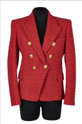 Caddick’s Balmain jacket sold for $1500.