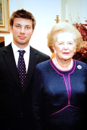Liberal MP for Kew Tim Smith with Margaret Thatcher.