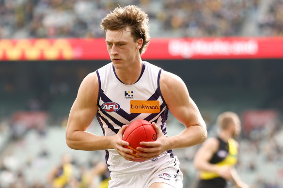 Jye Amiss against Richmond at the MCG.