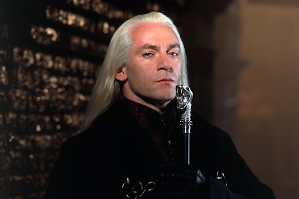 Jason Isaacs as the blond and menacing Lucius Malfoy.
