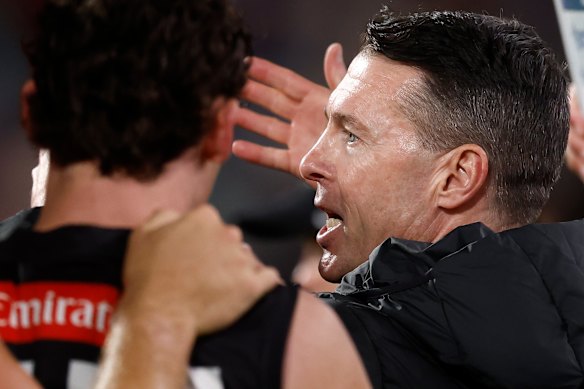 Pies coach Craig McRae wants more from the club’s younger players.