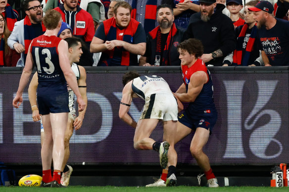 Tom Sparrow said he erred when he gave away a free kick to Carlton’s Sam Walsh late in their semi-final loss.