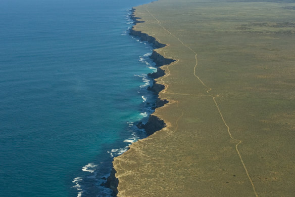 The Nullarbor Plain takes in the Great Australian Bight.