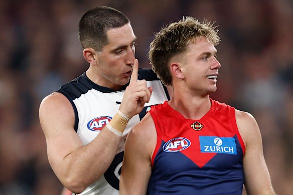 Jacob Weitering was at his best against Melbourne and hopes to repeat the dose against Geelong. 