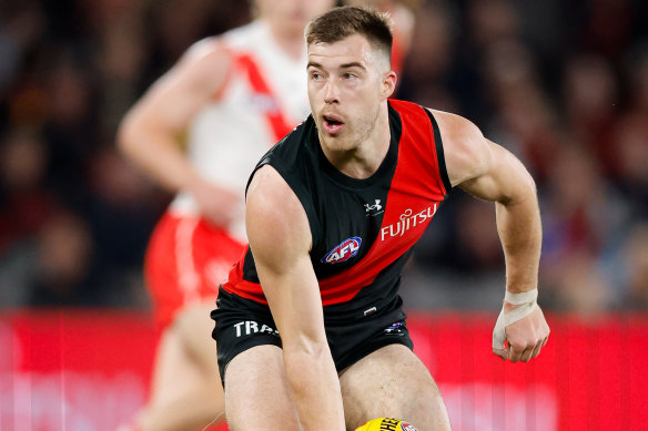 Demanding Essendon skipper Zach Merrett has been working on leadership.