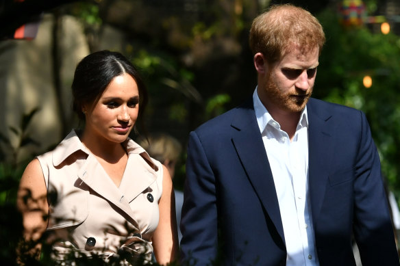 Meghan and Harry arrive at an event in Johannesburg. 