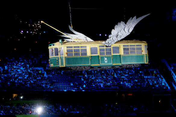 A flying tram was one of the highlights of the opening ceremony to the 2006 Games.