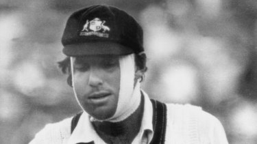 Rick McCosker famously batted with a broken jaw in the Centenary Test.