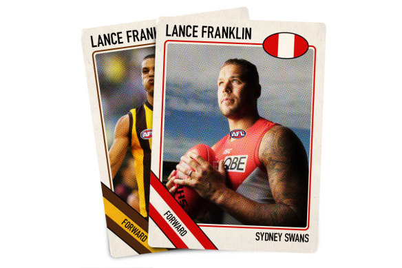 Lance Franklin switched from the Hawks to the Swans as a restricted free agent.