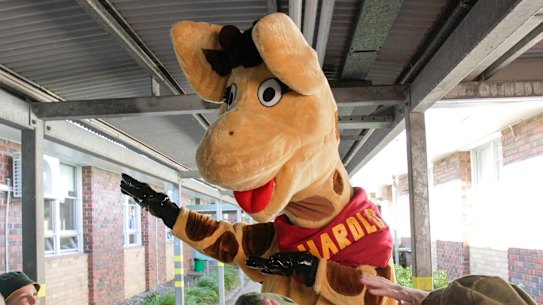 Healthy Harold on a school outing in a file photo.