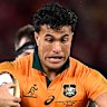 Joseph-Aukuso Suaalii in the Wallabies first Test against the British and Irish Lions.