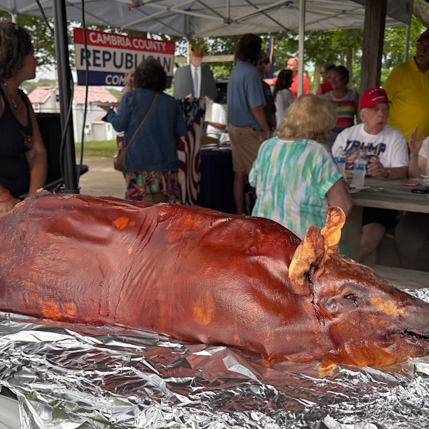 The Cambria County Republican Pig Roast. In 2024, 70 per cent of voters in this part of Pennsylvania voted for Donald Trump.