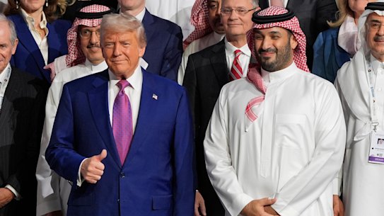 President Donald Trump and Saudi Crown Prince Mohammed bin Salman in Riyadh on Tuesday.