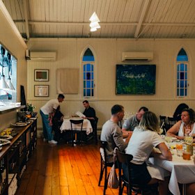 The restaurant makes the most of its heritage-listed premises.