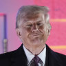 President-elect Donald Trump after a fireworks show at Trump National Golf Club in Virginia at the weekend.