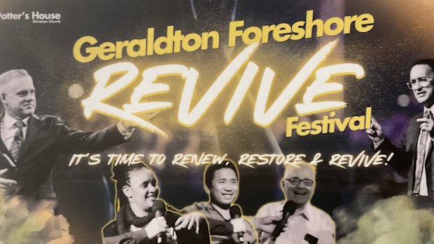 A Revive Festival pamphlet distributed to Geraldton residents.