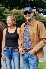 Trainer Bill Pomare with his wife Suzi. Pomare will fulfil a lifelong dream when his horse Ocean Billy runs in the Melbourne Cup. 