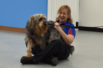 Fiona Cowie with Baci, another rescue dog success story. 