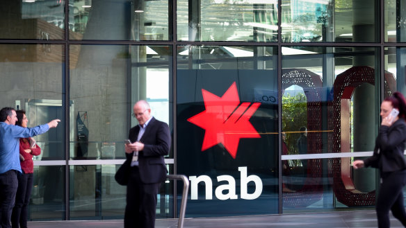 NAB shares have soared on the back of its trading update. 