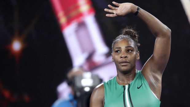 Serena Williams defeated world number one Simona Halep to reach the quarter finals.