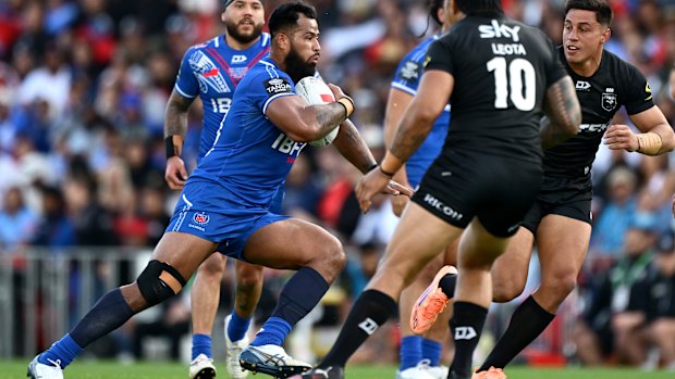 Payne Haas in action for Samoa.