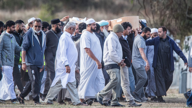 The funeral for one of 50 victims from the shootings at two Christchurch mosques.
