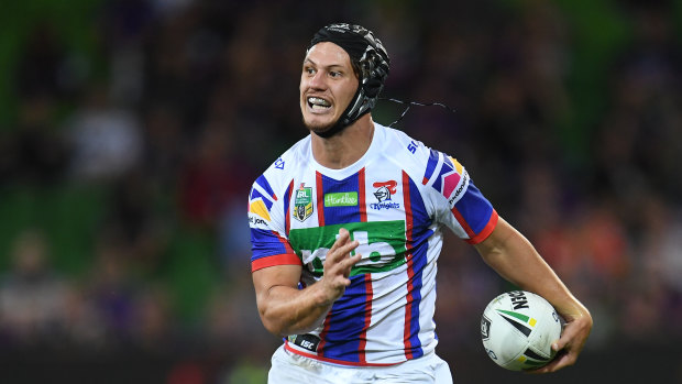 On the rise: Kayln Ponga is living up to his hype at the Knights.