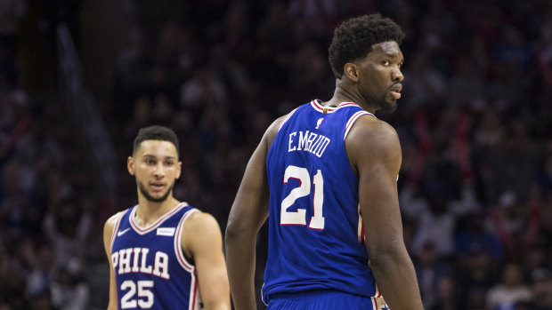Looking in: MVP contender Joel Embiid has been named an All Star starter, while teammate Simmons' wait continues.