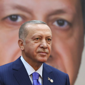 Turkey's President Recep Tayyip Erdogan in Istanbul on Saturday.