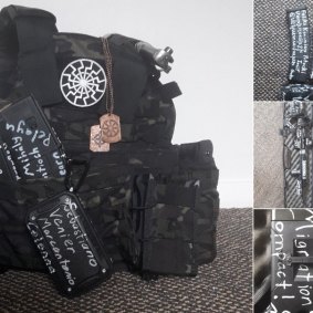 Weapons allegedly used by Brenton Tarrant during the 2019 mass shooting in Christchurch.