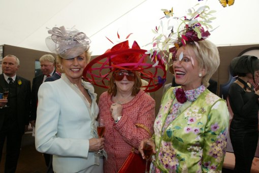 Lady Sonia McMahon, Eileen Bond and Lady Susan Renouf in Flemington’s Birdcage.