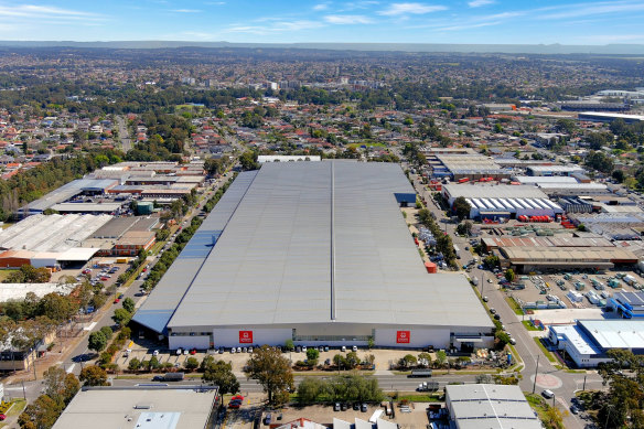 The Centuria warehouse in Fairfield that is leased to Fantastic Furniture.