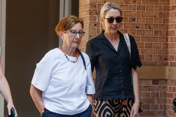 Clare Nowland’s sister Annette Rabbitt (left) read a victim impact statement to the court.