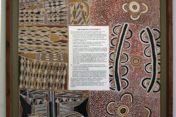 The Barunga Statement in Parliament House, Canberra.