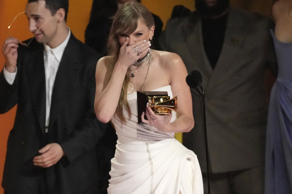 Taylor Swift wins album of the year.