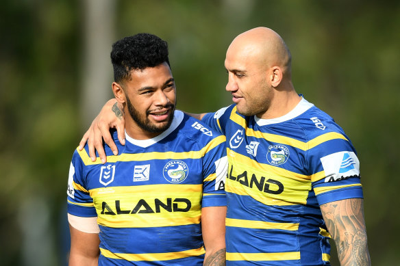 The Parramatta Eels are currently on top of the ladder on for and against.