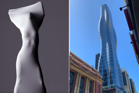 The Premier Tower on Spencer Street was inspired by the music video for Beyonce’s song, Ghost.