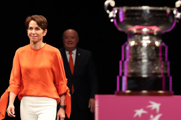 Tennis Australia president Jayne Hrdlicka at a Fed Cup function in Perth.