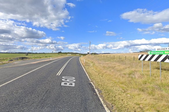 The Bruxner Highway near Bryans Gap.