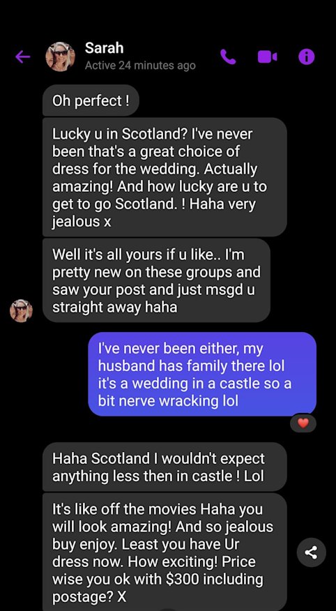 The scammer tried to develop rapport.