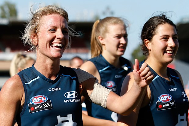 Katie Loynes of the Blues in 2017.
