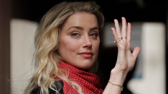 Amber Heard outside the High Court in London this week.